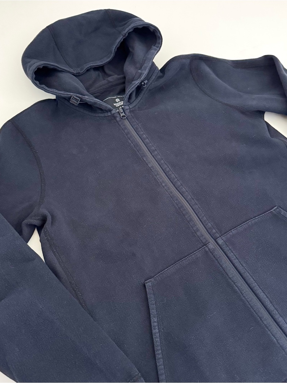 Reigning Champ Full Zip Cotton Hoodie In Dark Navy - Size M - Made In Canada - Picture 5 of 8